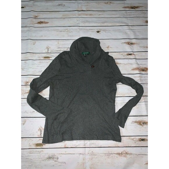 Lauren Ralph Lauren Cowl Neck pullover sweater Grey Large - Picture 1 of 3